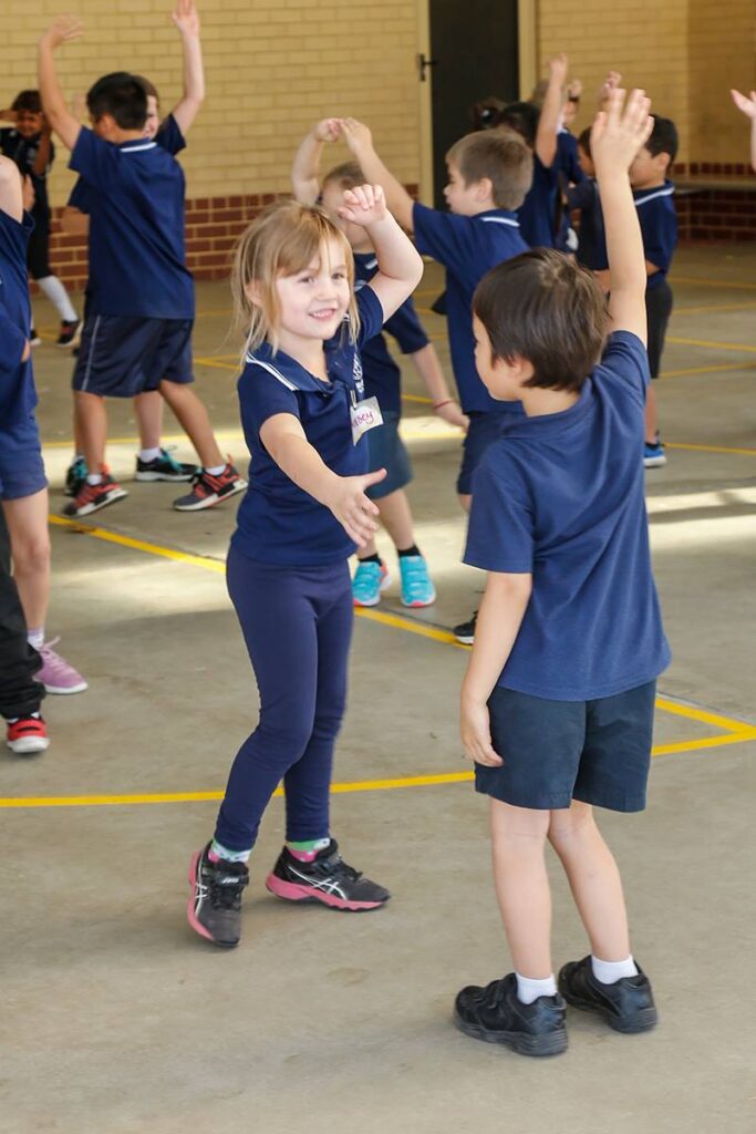 KINECT performing arts students at school performance
