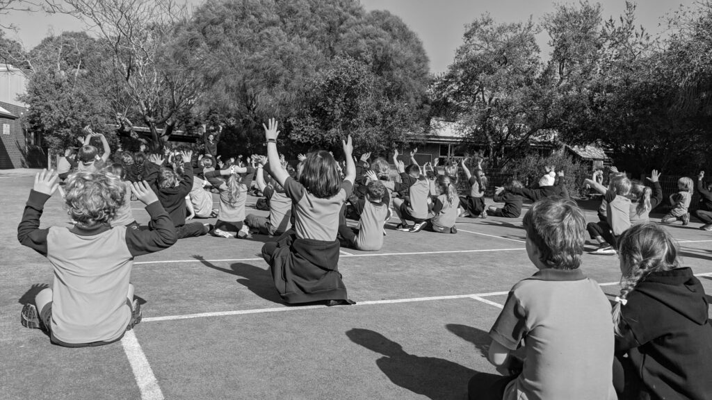 Students at a KINECT performing arts class